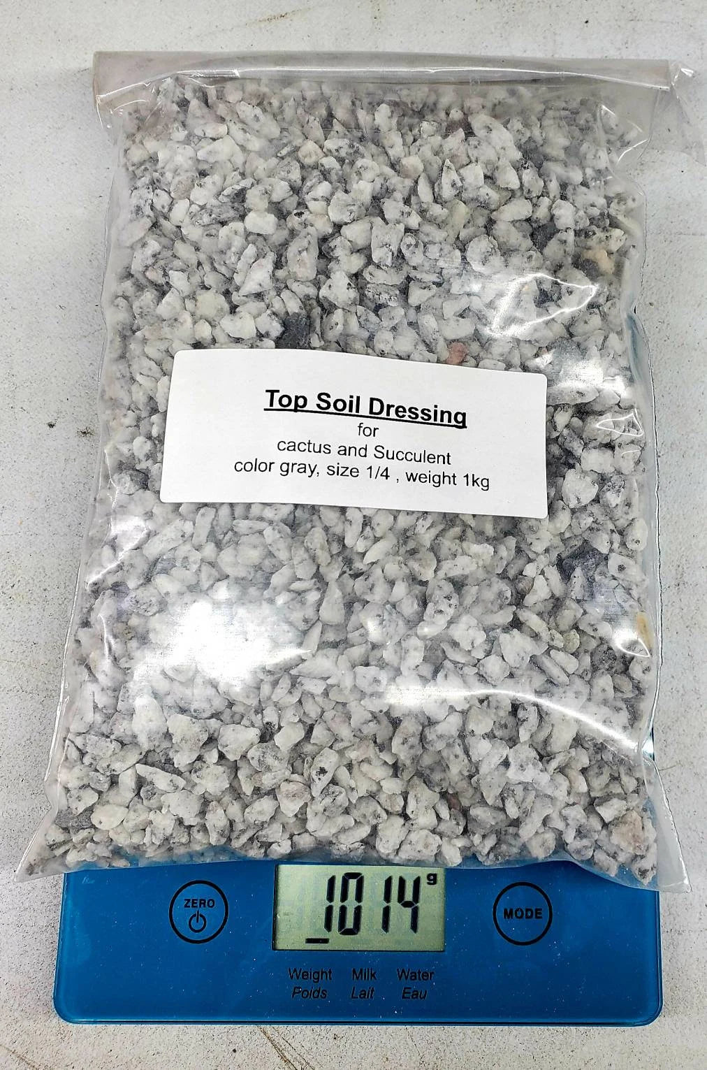 Top soil dressing grey /white 1/8 or 1/4, 1kg